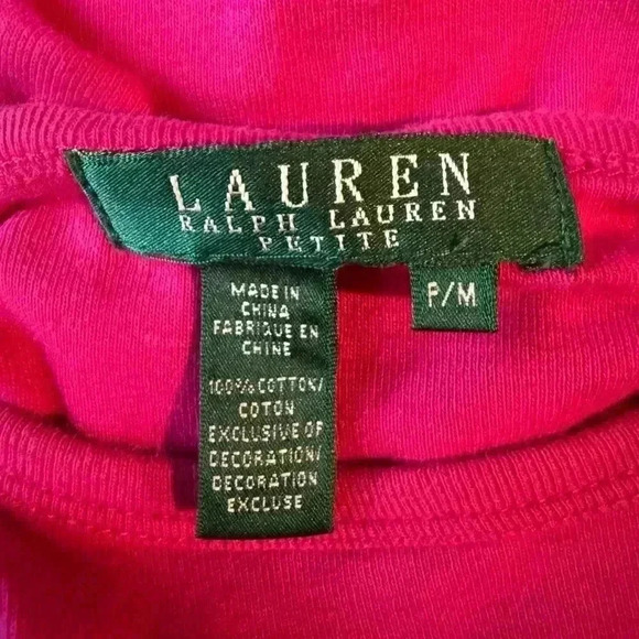 NWT Lauren Hot pink t-shirt women’s size M - Picture 7 of 8